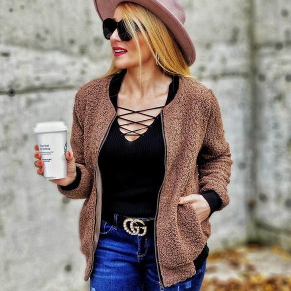 TALLI Faux Fur Warm Sherpa Jacket - Picture 1 of 4